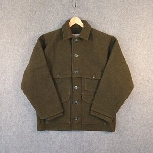 Vintage Filson Style 83 Double Mackinaw Size 38 Wool Cruiser Jacket Green